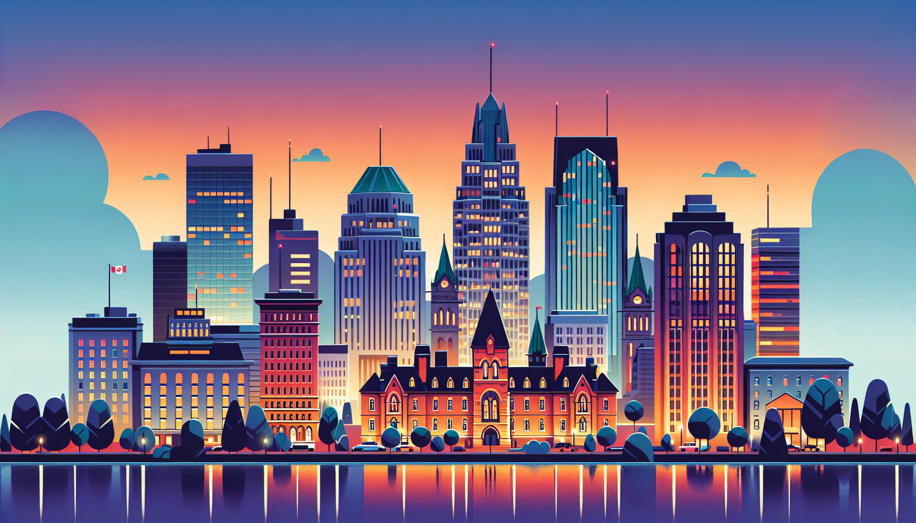 A diverse cityscape of Ottawa representing the variety of bookkeeping Ottawa services